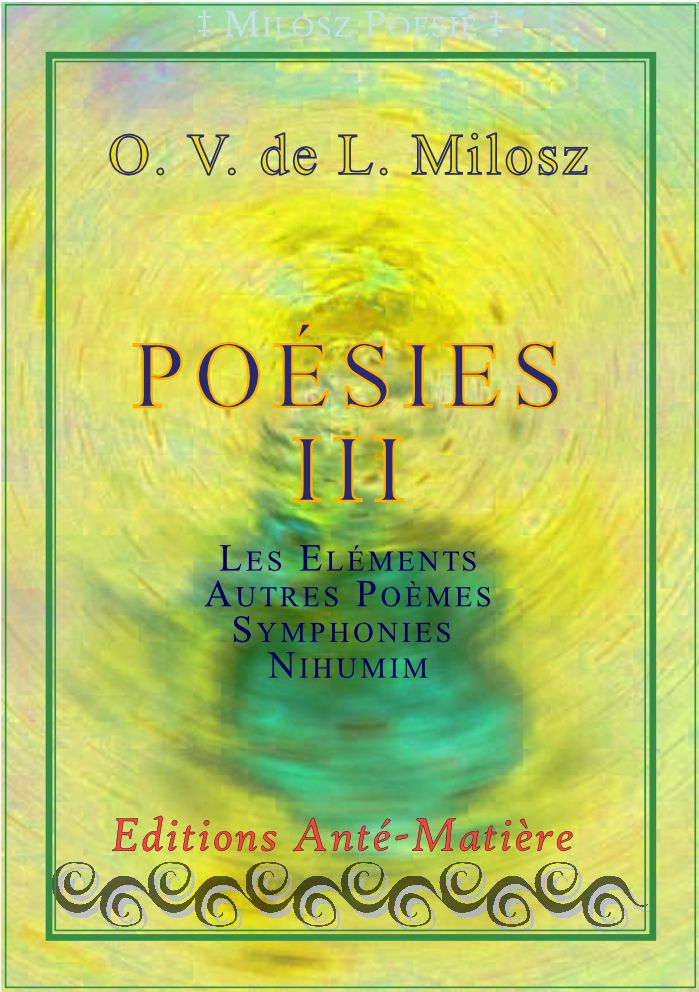 Livre ebook O. V. de L. Milosz poésie tome 3